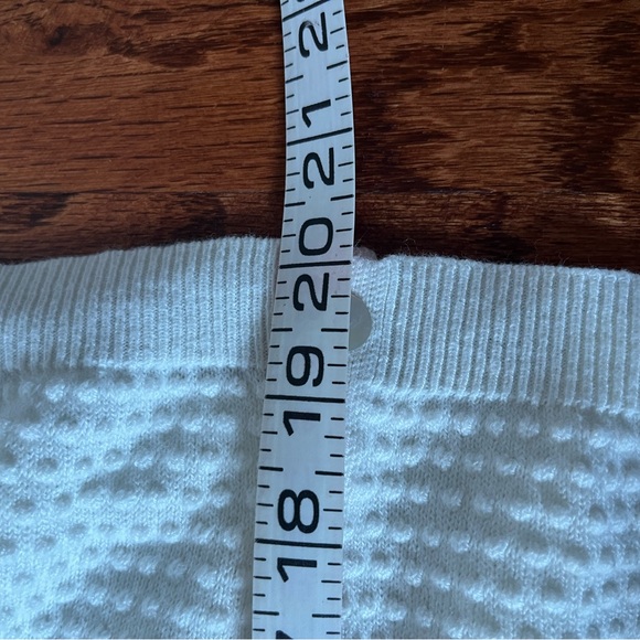 Draper James RSVP textured button front cardigan, white, size L, EUC - Picture 6 of 6